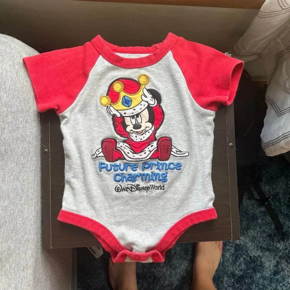 Disney Parks “Future Prince Charming” Graphic Onesie size 18M